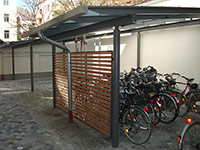 Carport mit Fahrradunterstand Stahl